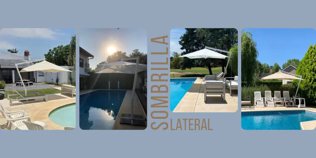 Sombrilla con soporte lateral