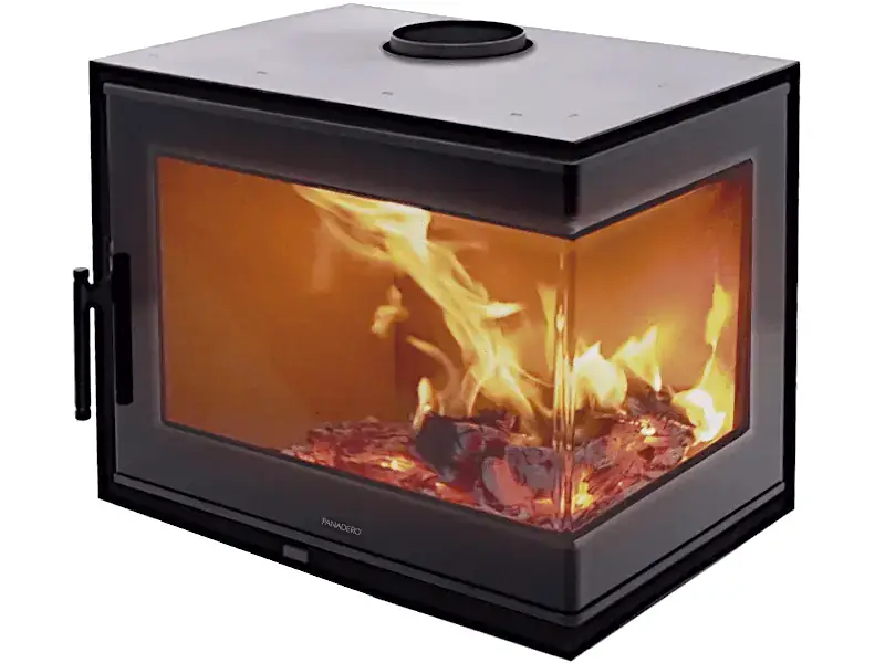 Hogar con vista frontal y lateral deracha para ver el fuego - Panadero