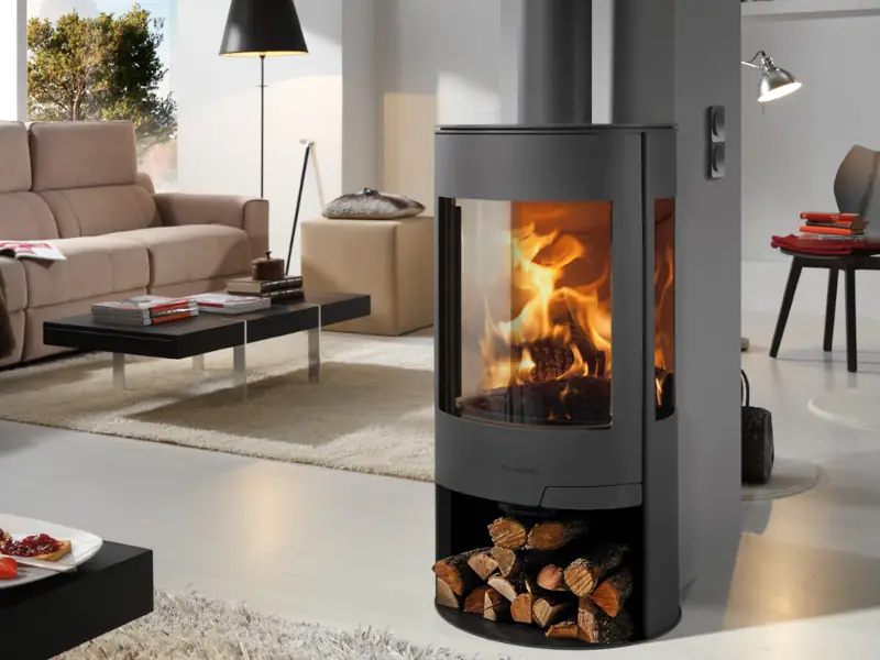 Estufa a leña con 3 vistas - Panadero Suerte