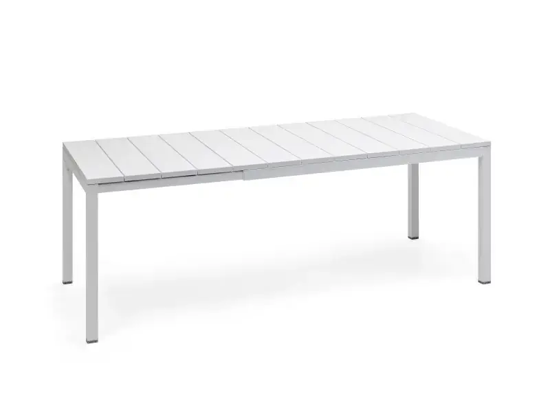 Mesa Nardi Rio 140 con estructura color Blanco