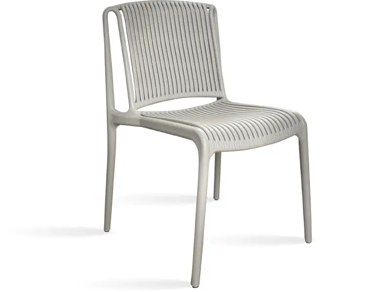 Silla apilable super reforzada de estructura macisa de polipropileno con fibra de vidrio