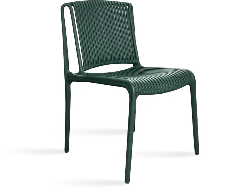 Silla apilable super reforzada de estructura macisa de polipropileno con fibra de vidrio