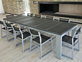 Mesa APOLLO de 3.00 x 1.00 m. en 2 tonos de gris